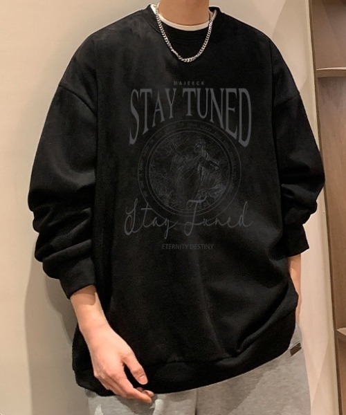 SHIBUYA Zy.(シブヤジー)の「ヴィンテージライクオーバーサイズスウェットシャツ(Tシャツ/カットソー・メンズ・ブラック/ネイビー/ベージュ/モカ/ライトグレー・L/M/XL)」の6枚目の写真