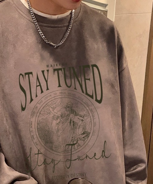 SHIBUYA Zy.(シブヤジー)の「ヴィンテージライクオーバーサイズスウェットシャツ(Tシャツ/カットソー・メンズ・ブラック/ネイビー/ベージュ/モカ/ライトグレー・L/M/XL)」の9枚目の写真