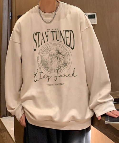 SHIBUYA Zy.(シブヤジー)の「ヴィンテージライクオーバーサイズスウェットシャツ(Tシャツ/カットソー・メンズ・ブラック/ネイビー/ベージュ/モカ/ライトグレー・L/M/XL)」の11枚目の写真