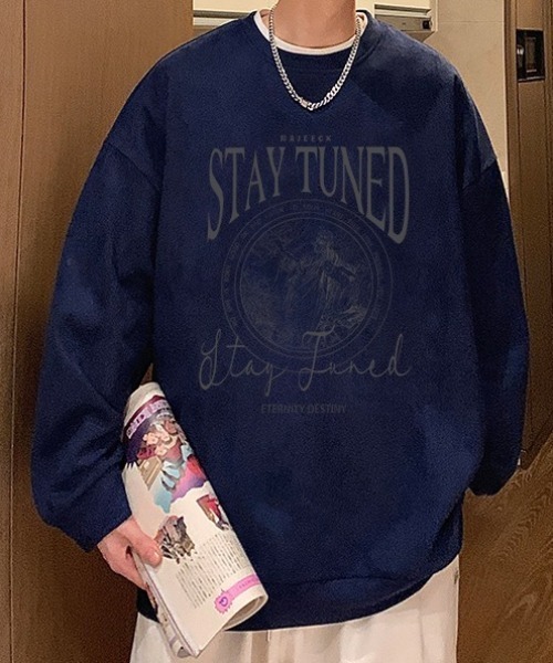SHIBUYA Zy.(シブヤジー)の「ヴィンテージライクオーバーサイズスウェットシャツ(Tシャツ/カットソー・メンズ・ブラック/ネイビー/ベージュ/モカ/ライトグレー・L/M/XL)」の12枚目の写真