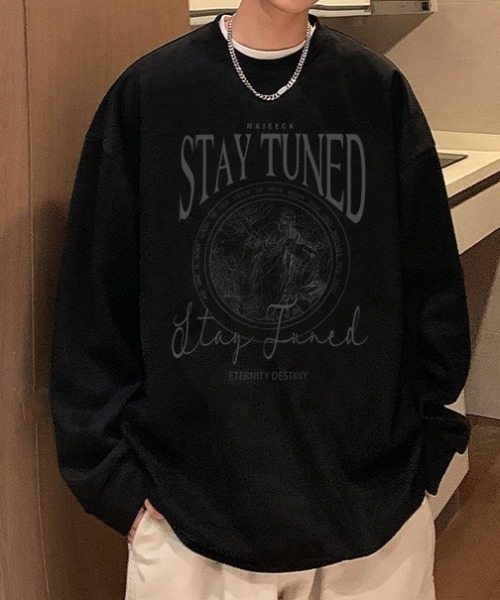 SHIBUYA Zy.(シブヤジー)の「ヴィンテージライクオーバーサイズスウェットシャツ(Tシャツ/カットソー・メンズ・ブラック/ネイビー/ベージュ/モカ/ライトグレー・L/M/XL)」の7枚目の写真