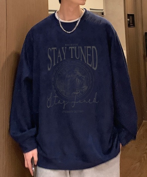 SHIBUYA Zy.(シブヤジー)の「ヴィンテージライクオーバーサイズスウェットシャツ(Tシャツ/カットソー・メンズ・ブラック/ネイビー/ベージュ/モカ/ライトグレー・L/M/XL)」の13枚目の写真