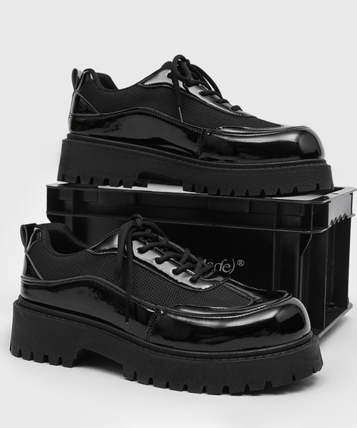 WESTBOY(ウエストボーイ)の「厚底 エナメルスニーカー WO25S13SH10【WB ORIGINALS】(スニーカー・メンズ・ブラック・42/41/44/43)」の3枚目の写真