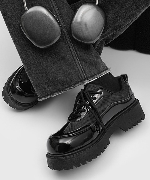 WESTBOY(ウエストボーイ)の「厚底 エナメルスニーカー WO25S13SH10【WB ORIGINALS】(スニーカー・メンズ・ブラック・42/41/44/43)」の5枚目の写真
