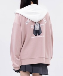 Red Cap Girl（レッドキャプガール）の「【a-r】〔RedCapGirl/レッドキャップガール〕バックイラスト シルキータッチ フルジップパーカー（パーカー）」