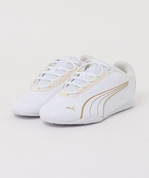 PUMA(プーマ)の「《PUMA》プーマ キャッチ ソレイユ(スニーカー・レディース・ホワイト×ゴールド/ホワイト×シルバー/ブラック×シルバー/ホワイト×パープル・23.0cm/23.5cm/24.0cm/25.0cm/24.5cm/22.5cm)」の1枚目の写真
