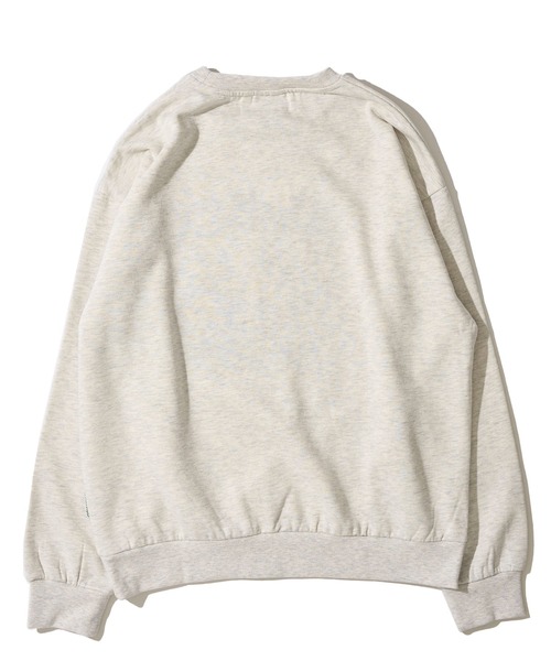 POWER TO THE PEOPLE（パワートゥーザピープル）の「【POWER TO THE PEOPLE】裏起毛カレッジネコスウェットプルオーバー（スウェット・レディース・チャコールグレー/グリーン/キナリ・MEDIUM/LARGE/X-LARGE）」の5枚目の写真