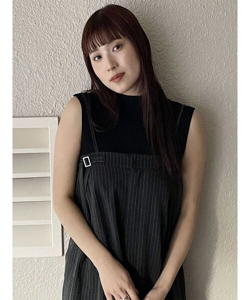 MURUA(ムルーア)の「ハイネックノースリーブニット(タンクトップ・レディース・ブラック/ブルー/オレンジ/ホワイト・FREE)」の7枚目の写真