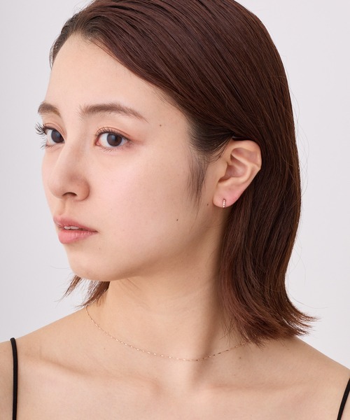 CALIN　STANDARD（カリンスタンダード）の「◆金属アレルギー対応◆◆made in japan◆【純金厚メッキ】　スリムビジュー　極小ミニマル　ループフィットイヤリング（イヤリング・レディース・ゴールド/ピンクゴールド/シルバー・FREE）」の6枚目の写真