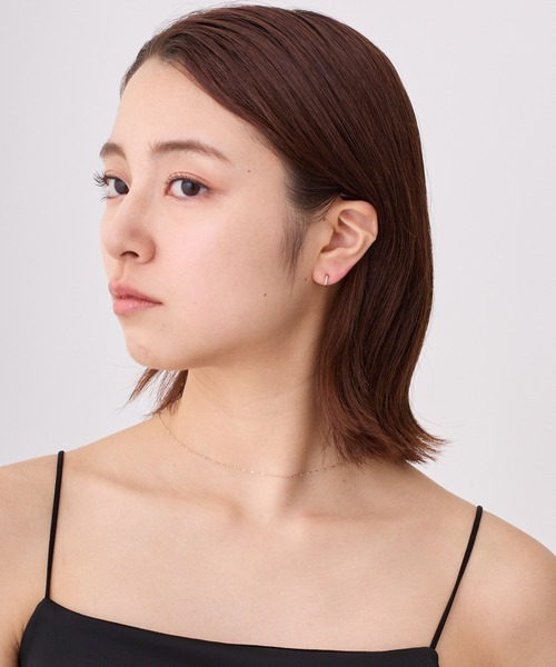 CALIN　STANDARD（カリンスタンダード）の「◆金属アレルギー対応◆◆made in japan◆【純金厚メッキ】　スリムビジュー　極小ミニマル　ループフィットイヤリング（イヤリング・レディース・ゴールド/ピンクゴールド/シルバー・FREE）」の8枚目の写真