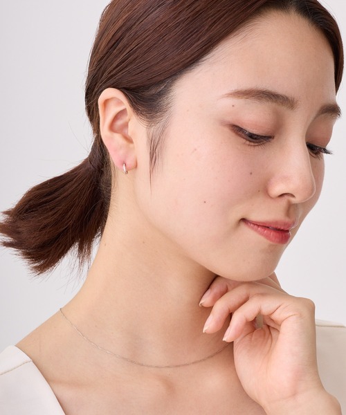 CALIN　STANDARD（カリンスタンダード）の「◆金属アレルギー対応◆◆made in japan◆【純金厚メッキ】　スリムビジュー　極小ミニマル　ループフィットイヤリング（イヤリング・レディース・ゴールド/ピンクゴールド/シルバー・FREE）」の12枚目の写真