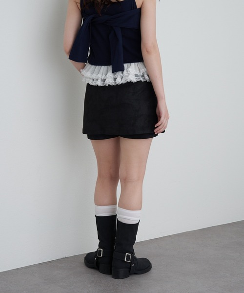 RAY CASSIN(レイカズン)の「ベルト付マイクロミニスカパン(スカート・レディース・ブラック系その他2/キャメル/ブラウン系その他2/ブラウン系その他3・FREE)」の10枚目の写真