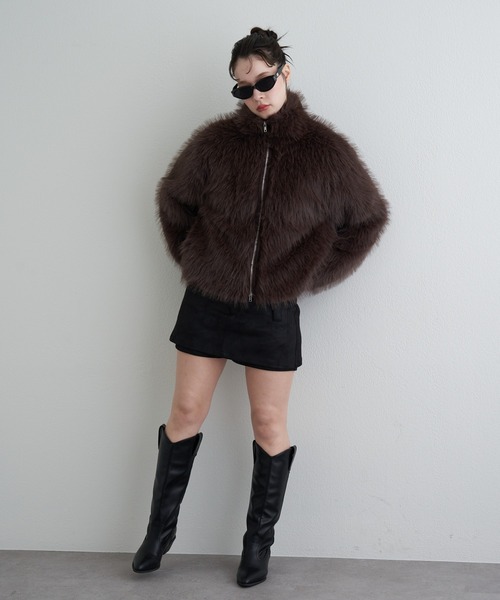 RAY CASSIN(レイカズン)の「ベルト付マイクロミニスカパン(スカート・レディース・ブラック系その他2/キャメル/ブラウン系その他2/ブラウン系その他3・FREE)」の21枚目の写真