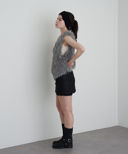 RAY CASSIN(レイカズン)の「ベルト付マイクロミニスカパン(スカート・レディース・ブラック系その他2/キャメル/ブラウン系その他2/ブラウン系その他3・FREE)」の13枚目の写真