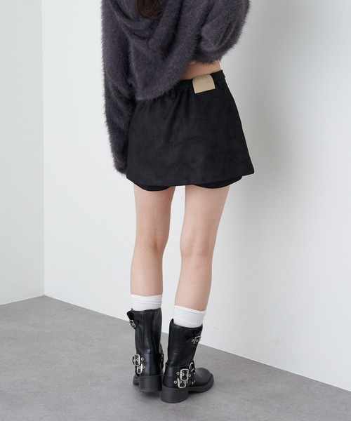 RAY CASSIN(レイカズン)の「ベルト付マイクロミニスカパン(スカート・レディース・ブラック系その他2/キャメル/ブラウン系その他2/ブラウン系その他3・FREE)」の17枚目の写真