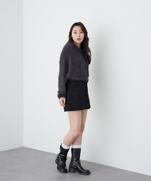 RAY CASSIN(レイカズン)の「ベルト付マイクロミニスカパン(スカート・レディース・ブラック系その他2/キャメル/ブラウン系その他2/ブラウン系その他3・FREE)」の19枚目の写真