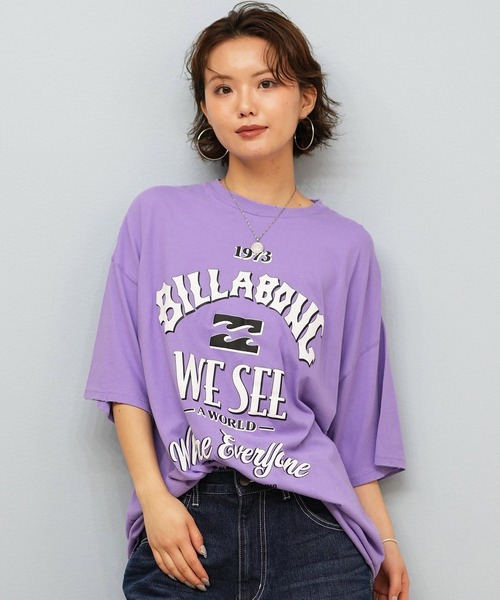 BILLABONG(ビラボン)の「BILLABONG/ビラボン Tシャツ アーチロゴ オーバーサイズ BF014-U01(Tシャツ/カットソー・レディース・アイボリー/スミクロ/パープル/コーラルピンク・L/M)」の16枚目の写真