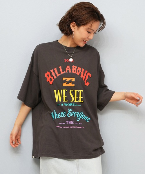 BILLABONG(ビラボン)の「BILLABONG/ビラボン Tシャツ アーチロゴ オーバーサイズ BF014-U01(Tシャツ/カットソー・レディース・アイボリー/スミクロ/パープル/コーラルピンク・L/M)」の11枚目の写真