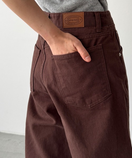 CANAL JEAN（キャナルジーン）の「CALL MY NAME　コットンカーブパンツ（デニムパンツ・レディース・ブラウン・SMALL/MEDIUM）」の10枚目の写真