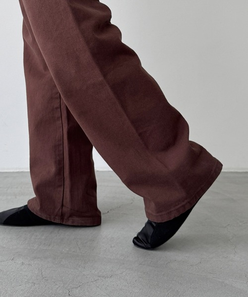 CANAL JEAN（キャナルジーン）の「CALL MY NAME　コットンカーブパンツ（デニムパンツ・レディース・ブラウン・SMALL/MEDIUM）」の9枚目の写真