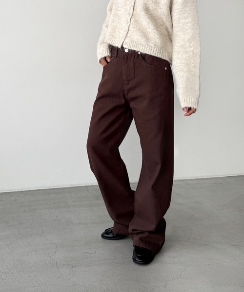 CANAL JEAN（キャナルジーン）の「CALL MY NAME　コットンカーブパンツ（デニムパンツ・レディース・ブラウン・SMALL/MEDIUM）」の11枚目の写真