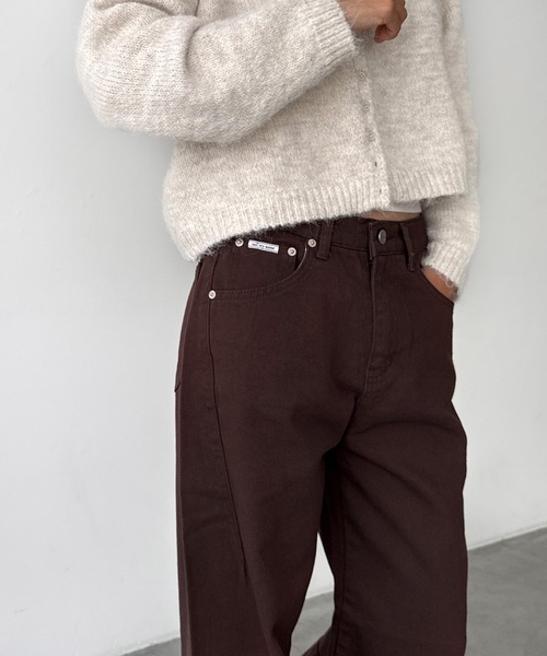 CANAL JEAN（キャナルジーン）の「CALL MY NAME　コットンカーブパンツ（デニムパンツ・レディース・ブラウン・SMALL/MEDIUM）」の12枚目の写真