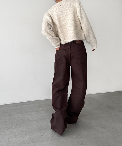 CANAL JEAN（キャナルジーン）の「CALL MY NAME　コットンカーブパンツ（デニムパンツ・レディース・ブラウン・SMALL/MEDIUM）」の13枚目の写真