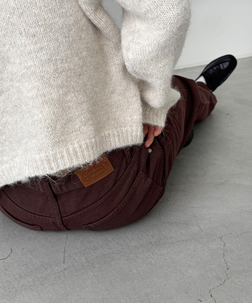 CANAL JEAN（キャナルジーン）の「CALL MY NAME　コットンカーブパンツ（デニムパンツ・レディース・ブラウン・SMALL/MEDIUM）」の14枚目の写真