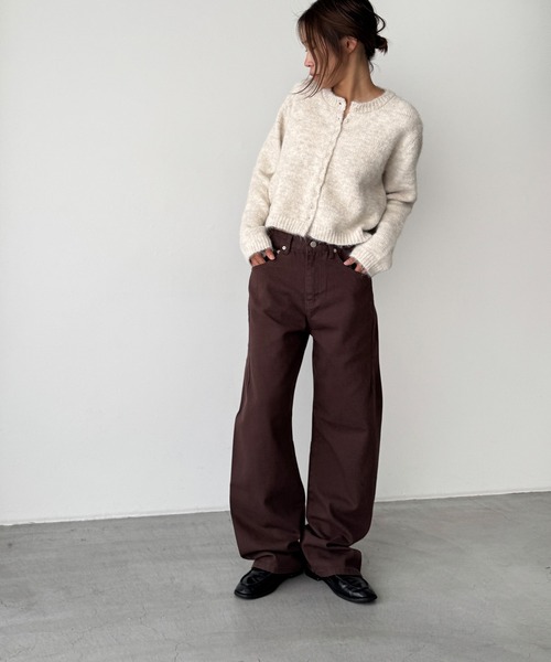 CANAL JEAN（キャナルジーン）の「CALL MY NAME　コットンカーブパンツ（デニムパンツ・レディース・ブラウン・SMALL/MEDIUM）」の15枚目の写真