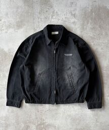 FFEIN（フェイン）の「【FFEIN（フェイン）】ヴィンテージライクワンポイント刺繡ブルゾン / 加工 ブルゾン ジャケット 刺繍 ダブルジップ（ブルゾン）」