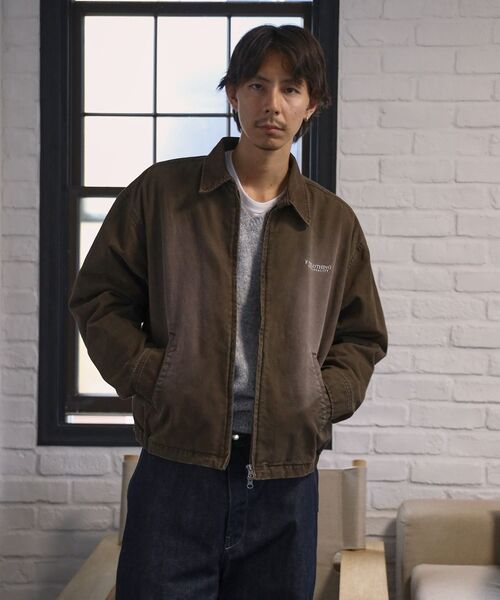 FFEIN（フェイン）の「【FFEIN（フェイン）】ヴィンテージライクワンポイント刺繡ブルゾン / 加工 ブルゾン ジャケット 刺繍 ダブルジップ（ブルゾン・メンズ・ネイビー/ブラック/ブラウン・LARGE/MEDIUM/SMALL）」の7枚目の写真