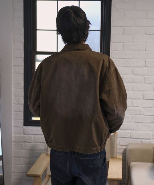 FFEIN（フェイン）の「【FFEIN（フェイン）】ヴィンテージライクワンポイント刺繡ブルゾン / 加工 ブルゾン ジャケット 刺繍 ダブルジップ（ブルゾン・メンズ・ネイビー/ブラック/ブラウン・LARGE/MEDIUM/SMALL）」の8枚目の写真