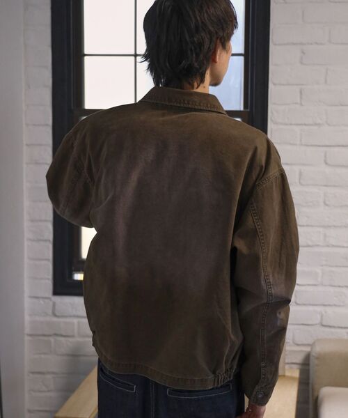 FFEIN（フェイン）の「【FFEIN（フェイン）】ヴィンテージライクワンポイント刺繡ブルゾン / 加工 ブルゾン ジャケット 刺繍 ダブルジップ（ブルゾン・メンズ・ネイビー/ブラック/ブラウン・LARGE/MEDIUM/SMALL）」の9枚目の写真