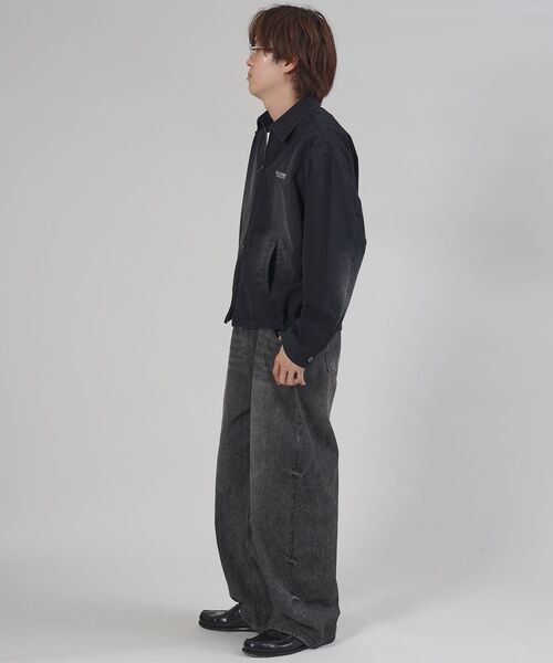 FFEIN（フェイン）の「【FFEIN（フェイン）】ヴィンテージライクワンポイント刺繡ブルゾン / 加工 ブルゾン ジャケット 刺繍 ダブルジップ（ブルゾン・メンズ・ネイビー/ブラック/ブラウン・LARGE/MEDIUM/SMALL）」の14枚目の写真