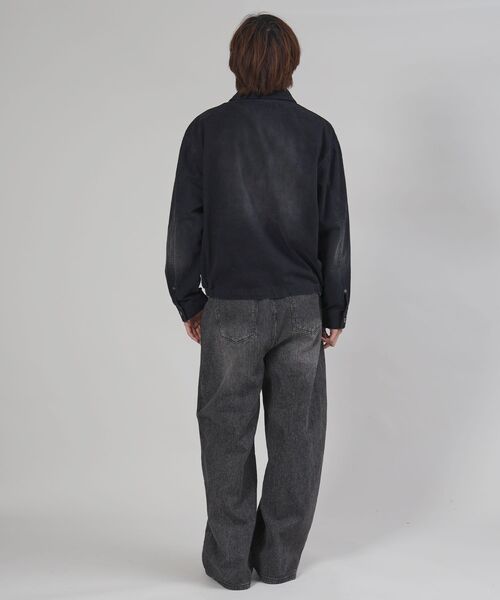 FFEIN（フェイン）の「【FFEIN（フェイン）】ヴィンテージライクワンポイント刺繡ブルゾン / 加工 ブルゾン ジャケット 刺繍 ダブルジップ（ブルゾン・メンズ・ネイビー/ブラック/ブラウン・LARGE/MEDIUM/SMALL）」の22枚目の写真