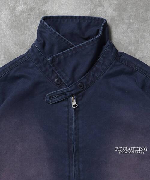 FFEIN（フェイン）の「【FFEIN（フェイン）】ヴィンテージライクワンポイント刺繡ブルゾン / 加工 ブルゾン ジャケット 刺繍 ダブルジップ（ブルゾン・メンズ・ネイビー/ブラック/ブラウン・LARGE/MEDIUM/SMALL）」の21枚目の写真