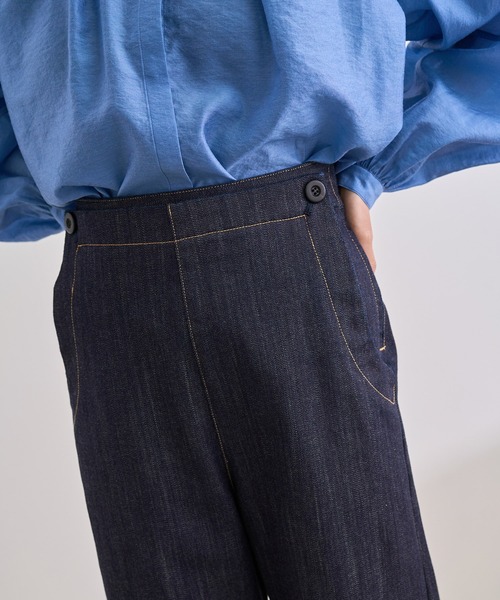 ROPE'（ロペ）の「ストレッチデニム セーラーパンツ/イージーケア（デニムパンツ・レディース・ブルー系その他・36/38/40）」の4枚目の写真