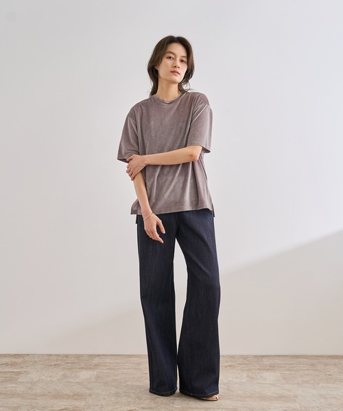 ROPE'（ロペ）の「ストレッチデニム セーラーパンツ/イージーケア（デニムパンツ・レディース・ブルー系その他・36/38/40）」の7枚目の写真