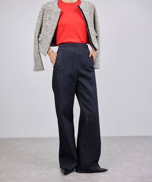 ROPE'（ロペ）の「ストレッチデニム セーラーパンツ/イージーケア（デニムパンツ・レディース・ブルー系その他・36/38/40）」の15枚目の写真