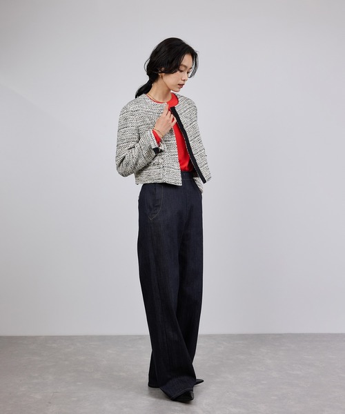 ROPE'（ロペ）の「ストレッチデニム セーラーパンツ/イージーケア（デニムパンツ・レディース・ブルー系その他・36/38/40）」の17枚目の写真