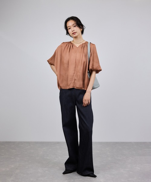 ROPE'（ロペ）の「ストレッチデニム セーラーパンツ/イージーケア（デニムパンツ・レディース・ブルー系その他・36/38/40）」の21枚目の写真