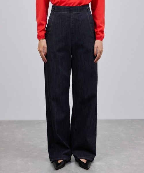 ROPE'（ロペ）の「ストレッチデニム セーラーパンツ/イージーケア（デニムパンツ・レディース・ブルー系その他・36/38/40）」の22枚目の写真