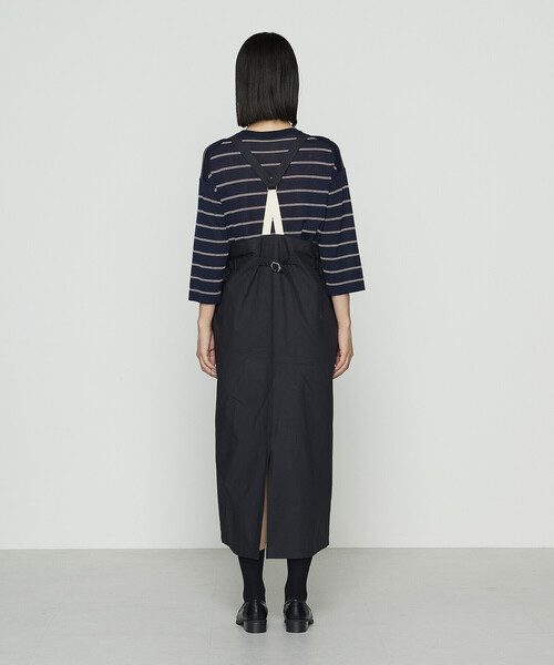 K.T KIYOKO TAKASE（キヨコタカセ）の「コットンクロス サロペットスカート（ジャンパースカート・レディース・ネイビー/チャコール・FREE）」の9枚目の写真