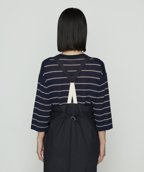 K.T KIYOKO TAKASE（キヨコタカセ）の「コットンクロス サロペットスカート（ジャンパースカート・レディース・ネイビー/チャコール・FREE）」の10枚目の写真