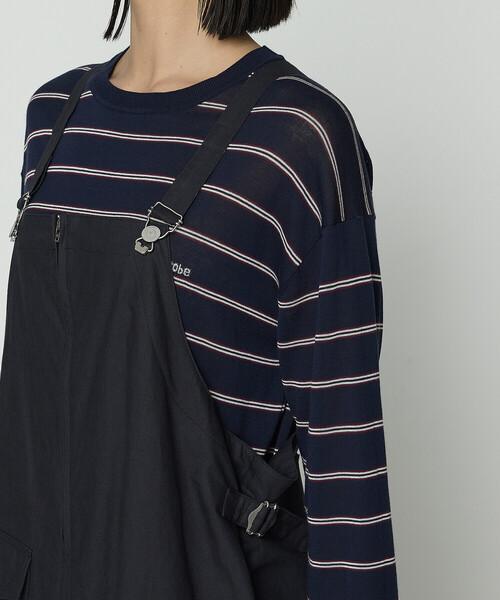 K.T KIYOKO TAKASE（キヨコタカセ）の「コットンクロス サロペットスカート（ジャンパースカート・レディース・ネイビー/チャコール・FREE）」の12枚目の写真