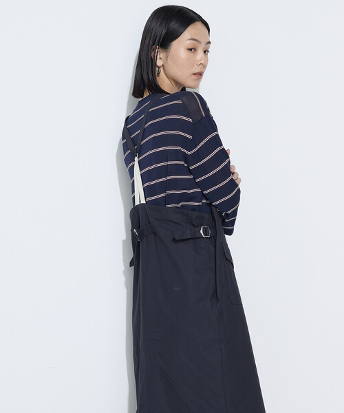 K.T KIYOKO TAKASE（キヨコタカセ）の「コットンクロス サロペットスカート（ジャンパースカート・レディース・ネイビー/チャコール・FREE）」の18枚目の写真