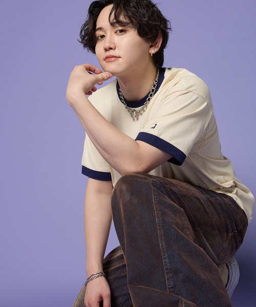 ALAND（エーランド）の「MASHIHO×ALAND／リンガーＴシャツ（Tシャツ/カットソー・レディース・アイボリー/グレー・SMALL/MEDIUM/LARGE）」の11枚目の写真