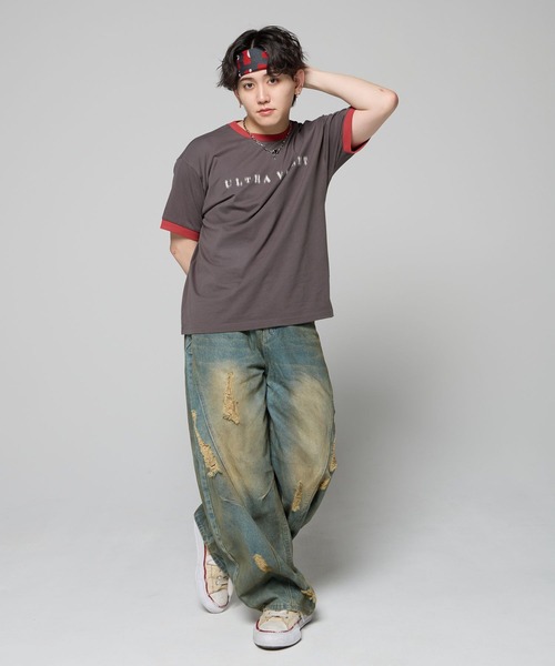 ALAND（エーランド）の「MASHIHO×ALAND／リンガーＴシャツ（Tシャツ/カットソー・レディース・アイボリー/グレー・SMALL/MEDIUM/LARGE）」の17枚目の写真