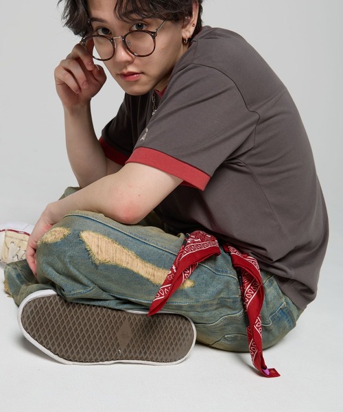 ALAND（エーランド）の「MASHIHO×ALAND／リンガーＴシャツ（Tシャツ/カットソー・レディース・アイボリー/グレー・SMALL/MEDIUM/LARGE）」の20枚目の写真