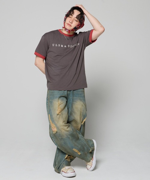 ALAND（エーランド）の「MASHIHO×ALAND／リンガーＴシャツ（Tシャツ/カットソー・レディース・アイボリー/グレー・SMALL/MEDIUM/LARGE）」の21枚目の写真